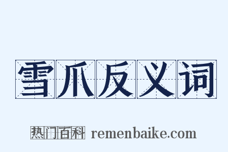 雪爪反义词是什么意思的图片
